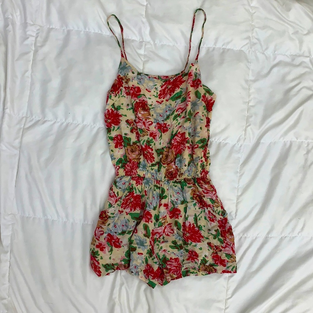 Floral Romper with Pockets